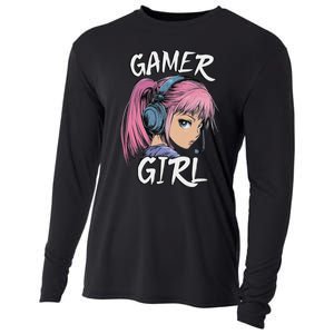 Gamer Girl For Ns Women Video Gaming Graphic Cooling Performance Long Sleeve Crew