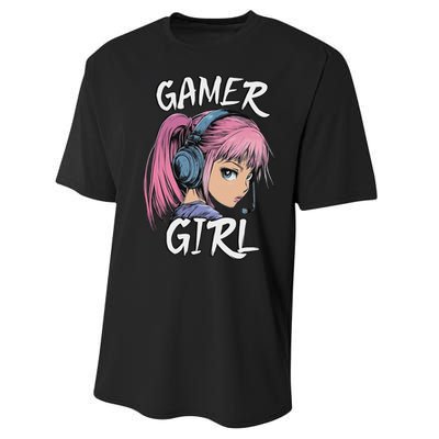 Gamer Girl For Ns Women Video Gaming Graphic Performance Sprint T-Shirt