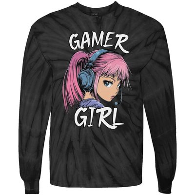 Gamer Girl For Ns Women Video Gaming Graphic Tie-Dye Long Sleeve Shirt