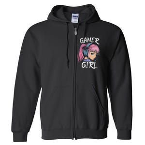 Gamer Girl For Ns Women Video Gaming Graphic Full Zip Hoodie