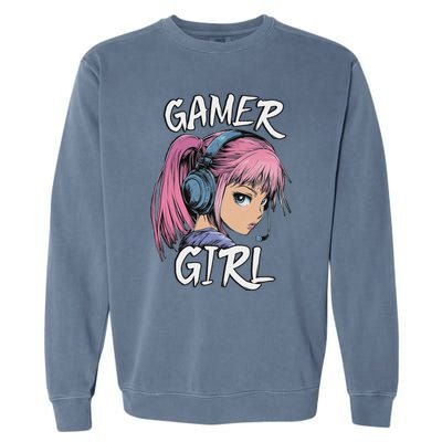 Gamer Girl For Ns Women Video Gaming Graphic Garment-Dyed Sweatshirt