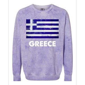 Greek Greece Flag Cool Gift Colorblast Crewneck Sweatshirt