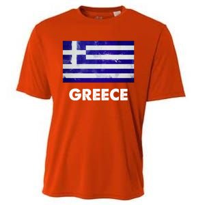 Greek Greece Flag Cool Gift Cooling Performance Crew T-Shirt