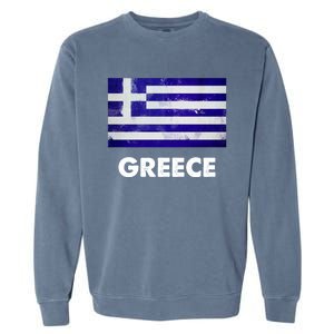 Greek Greece Flag Cool Gift Garment-Dyed Sweatshirt