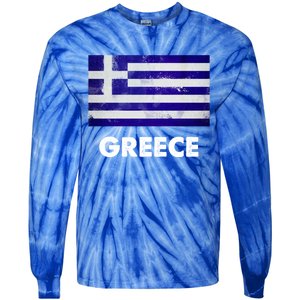 Greek Greece Flag Cool Gift Tie-Dye Long Sleeve Shirt