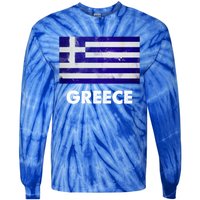 Greek Greece Flag Cool Gift Tie-Dye Long Sleeve Shirt