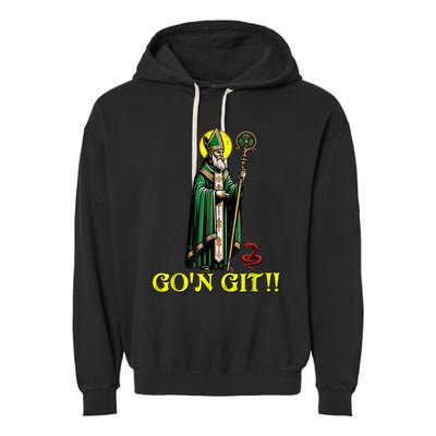 GOn Git Funny St Patricks Day Shamrock St Patty Party Irish Garment-Dyed Fleece Hoodie