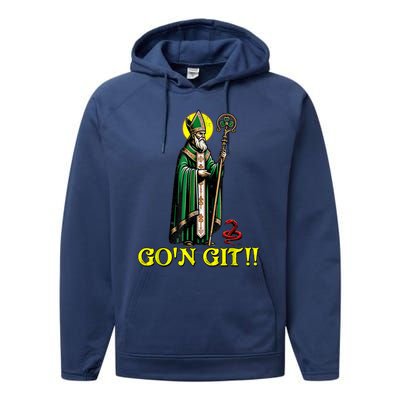 GOn Git Funny St Patricks Day Shamrock St Patty Party Irish Performance Fleece Hoodie