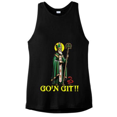 Gon Git Funny St Patricks Day Shamrock St Patty Party Irish Ladies PosiCharge Tri-Blend Wicking Tank