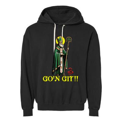 Gon Git Funny St Patricks Day Shamrock St Patty Party Irish Garment-Dyed Fleece Hoodie