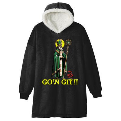 Gon Git Funny St Patricks Day Shamrock St Patty Party Irish Hooded Wearable Blanket