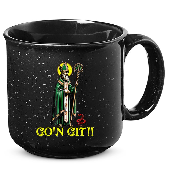 Gon Git Funny St Patricks Day Shamrock St Patty Party Irish 15oz Campfire Ceramic Mug