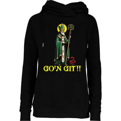 Gon Git Funny St Patricks Day Shamrock St Patty Party Irish Womens Funnel Neck Pullover Hood