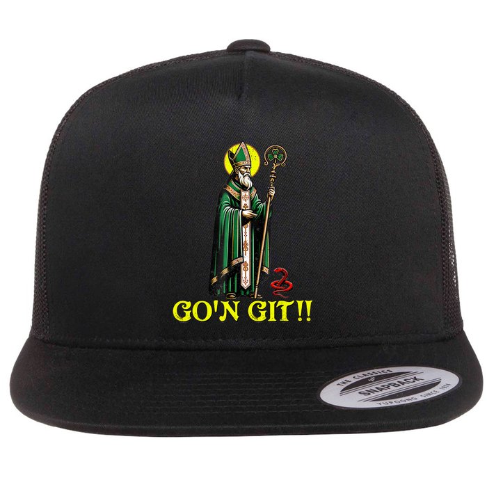 Gon Git Funny St Patricks Day Shamrock St Patty Party Irish Flat Bill Trucker Hat