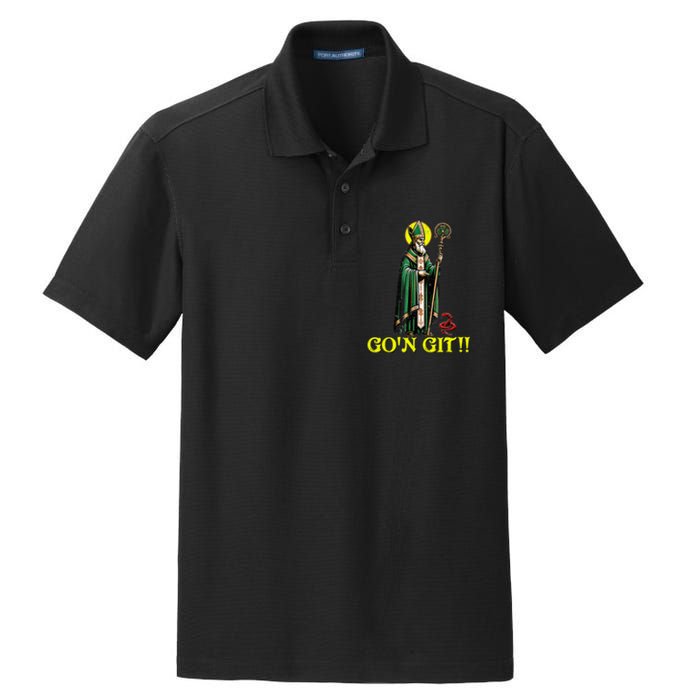 Gon Git Funny St Patricks Day Shamrock St Patty Party Irish Dry Zone Grid Polo