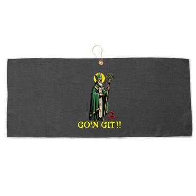 Gon Git Funny St Patricks Day Shamrock St Patty Party Irish Large Microfiber Waffle Golf Towel