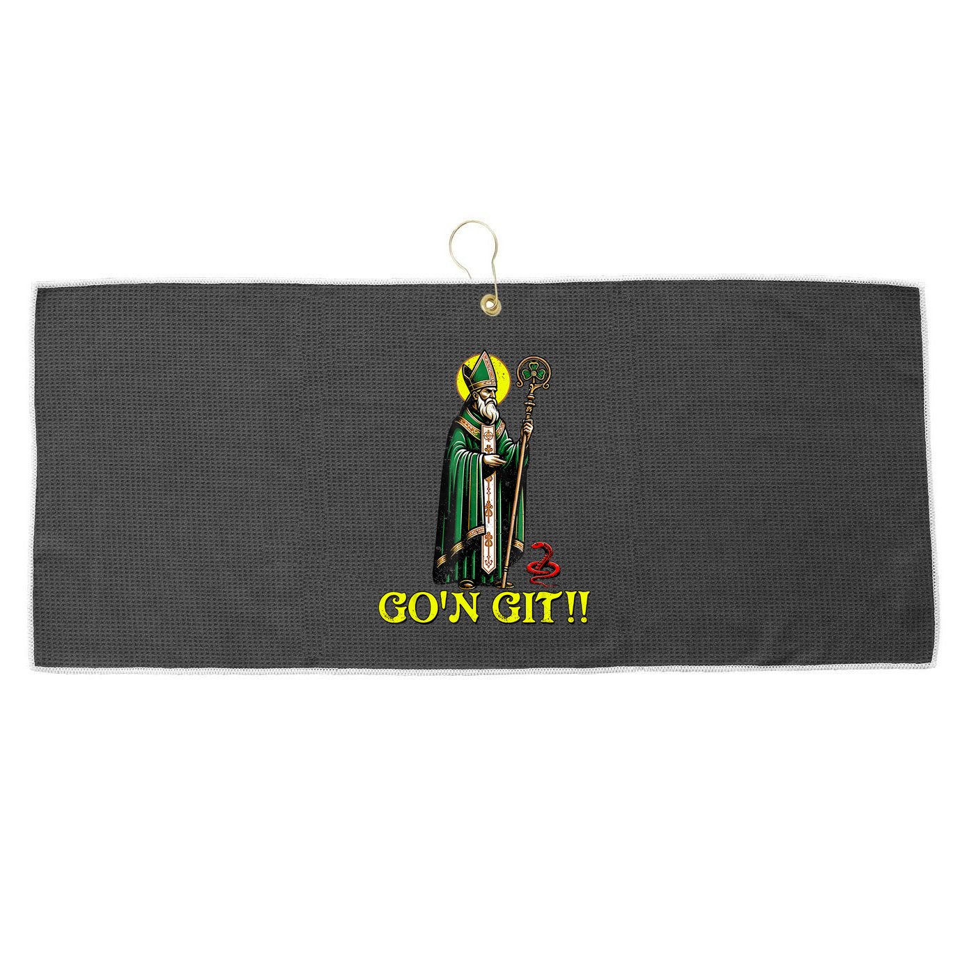 Gon Git Funny St Patricks Day Shamrock St Patty Party Irish Large Microfiber Waffle Golf Towel