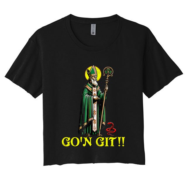 Gon Git Funny St Patricks Day Shamrock St Patty Party Irish Crop Top