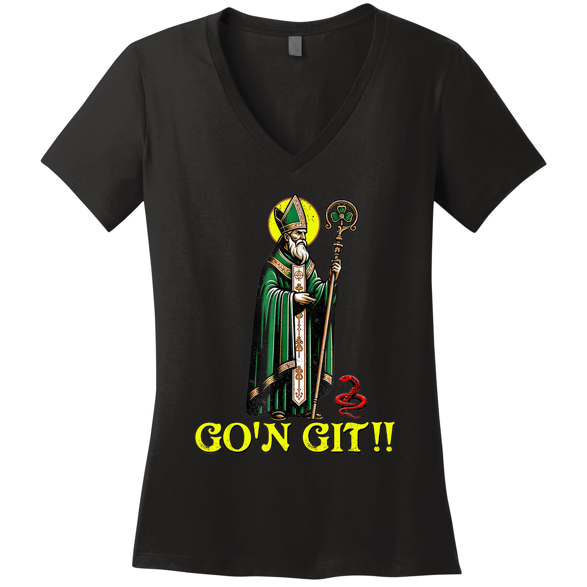 Gon Git Funny St Patricks Day Shamrock St Patty Party Irish Women's V-Neck T-Shirt