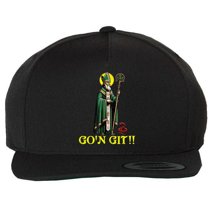 Gon Git Funny St Patricks Day Shamrock St Patty Party Irish Wool Snapback Cap