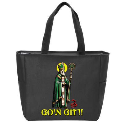 Gon Git Funny St Patricks Day Shamrock St Patty Party Irish Zip Tote Bag