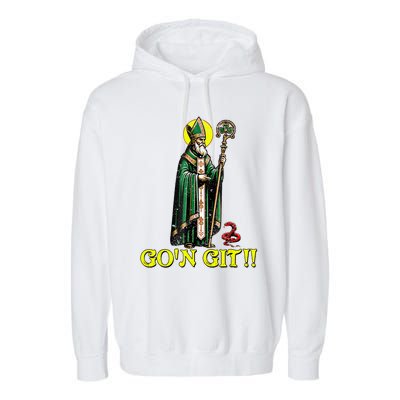 Gon Git Funny St Patricks Day Shamrock St Patty Party Irish Garment-Dyed Fleece Hoodie