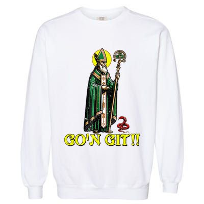 Gon Git Funny St Patricks Day Shamrock St Patty Party Irish Garment-Dyed Sweatshirt