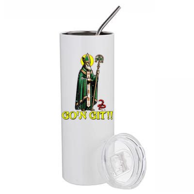 Gon Git Funny St Patricks Day Shamrock St Patty Party Irish Stainless Steel Tumbler