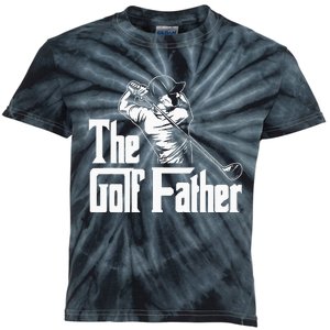 Golf Golfer Father Golfing Player Ball Course Putter Caddy Kids Tie-Dye T-Shirt