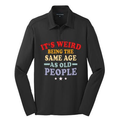 Grandpa & Grandma Funny Old People Retro Gift Silk Touch Performance Long Sleeve Polo