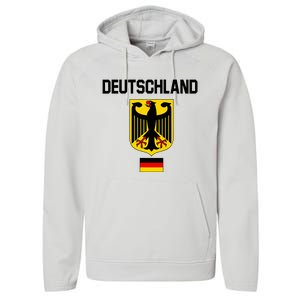 Germany German Football Soccer Ball Travel Retro Jersey Performance Fleece Hoodie