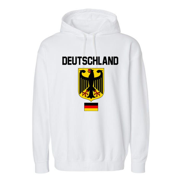 Germany German Football Soccer Ball Travel Retro Jersey Garment-Dyed Fleece Hoodie