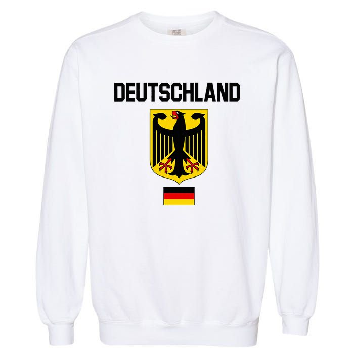 Germany German Football Soccer Ball Travel Retro Jersey Garment-Dyed Sweatshirt