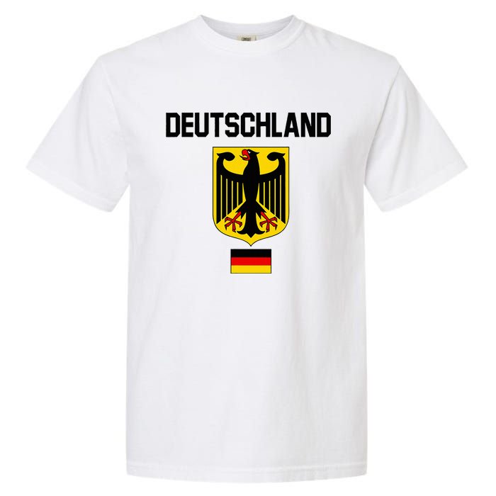 Germany German Football Soccer Ball Travel Retro Jersey Garment-Dyed Heavyweight T-Shirt