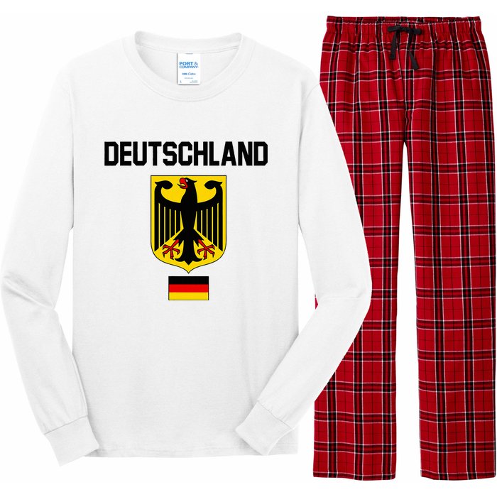 Germany German Football Soccer Ball Travel Retro Jersey Long Sleeve Pajama Set