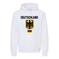 Germany German Football Soccer Ball Travel Retro Jersey Premium Hoodie