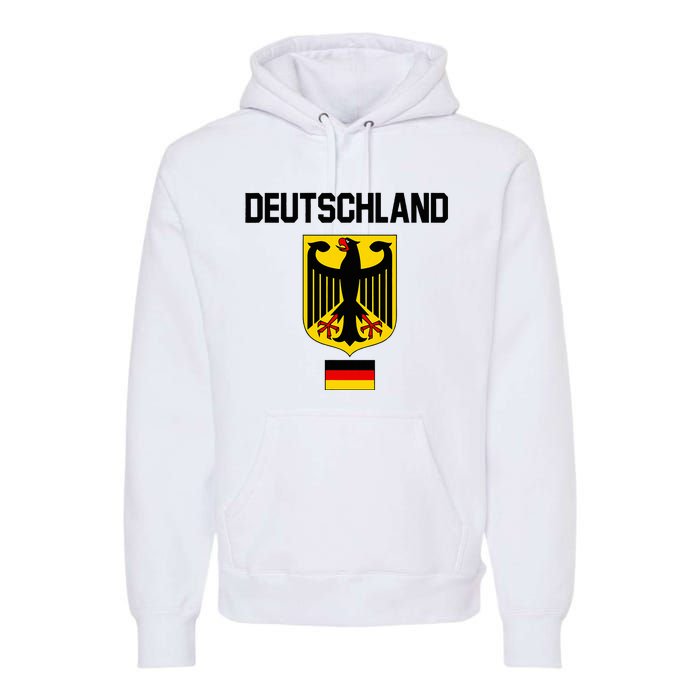 Germany German Football Soccer Ball Travel Retro Jersey Premium Hoodie