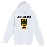 Germany German Football Soccer Ball Travel Retro Jersey Premium Pullover Hoodie