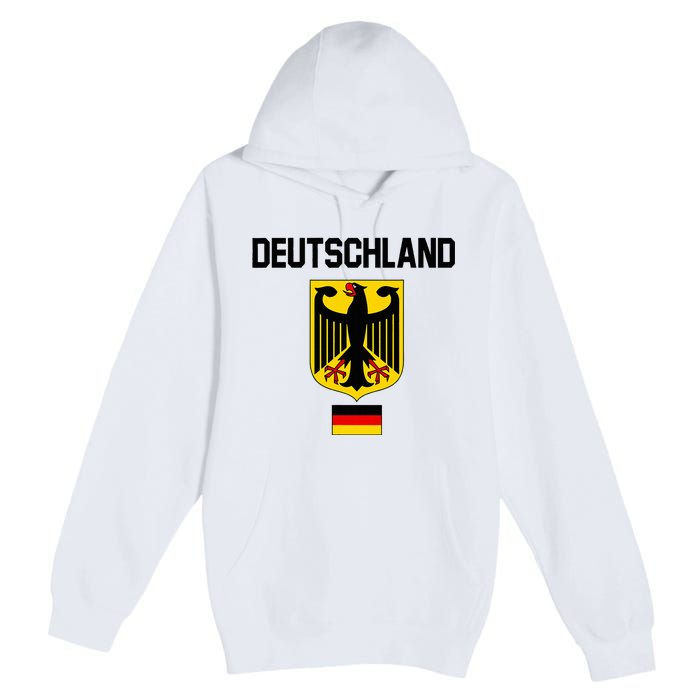 Germany German Football Soccer Ball Travel Retro Jersey Premium Pullover Hoodie