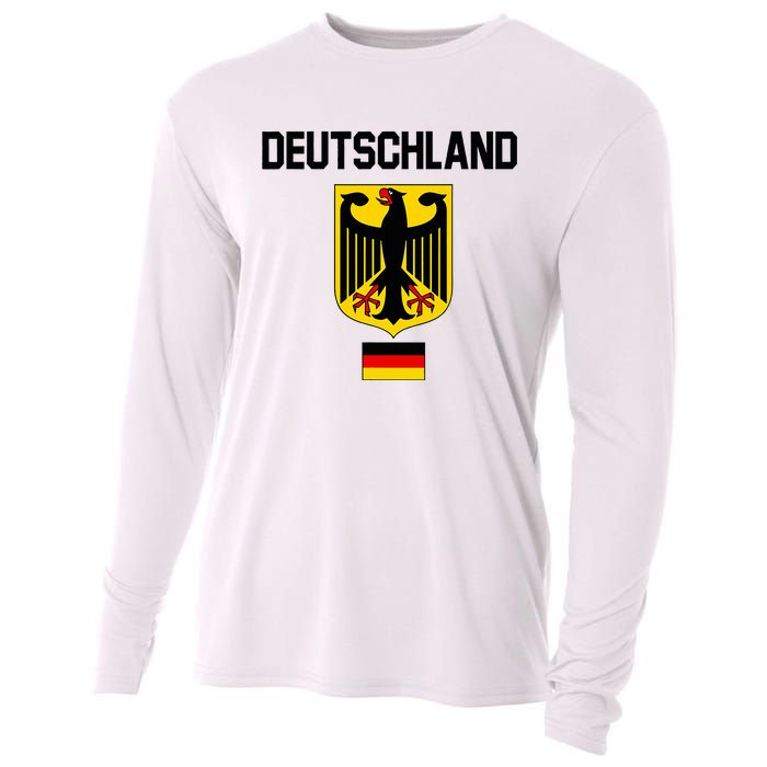 Germany German Football Soccer Ball Travel Retro Jersey Cooling Performance Long Sleeve Crew