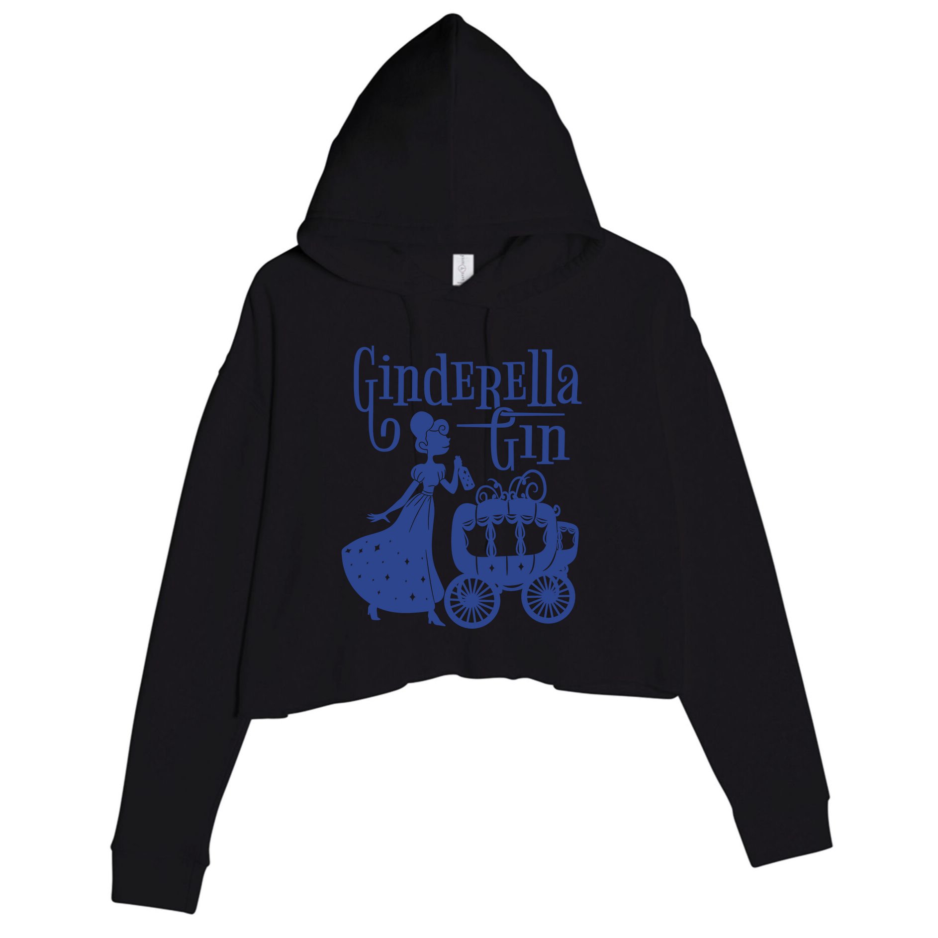 Ginderella Gin Funny Crop Fleece Hoodie