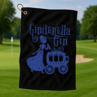 Ginderella Gin Funny Golf Towel