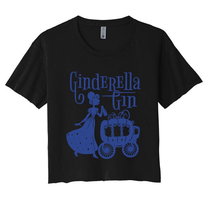 Ginderella Gin Funny Women's Crop Top Tee