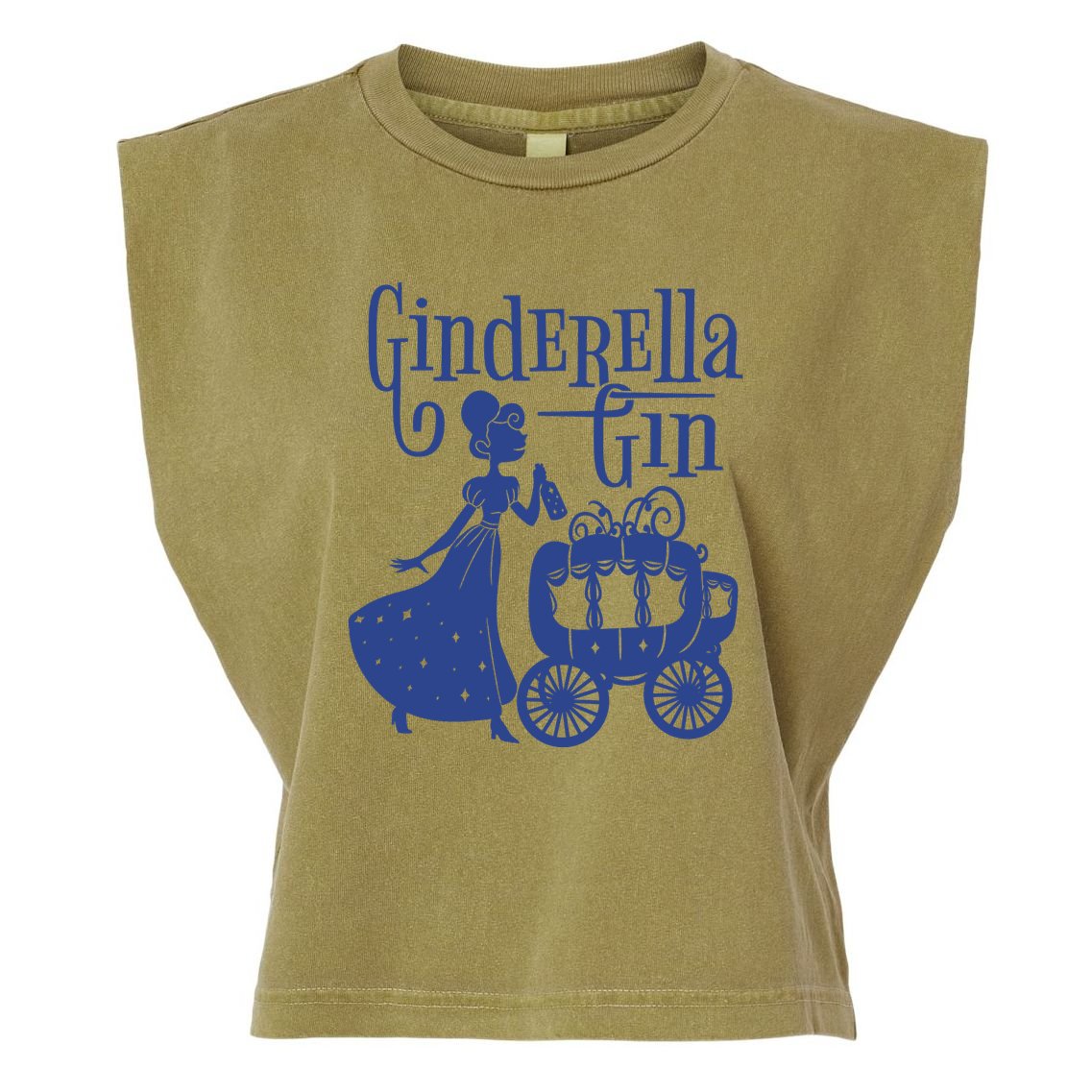 Ginderella Gin Funny Garment-Dyed Women's Muscle Tee