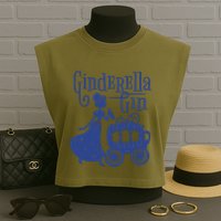Ginderella Gin Funny Garment-Dyed Women's Muscle Tee