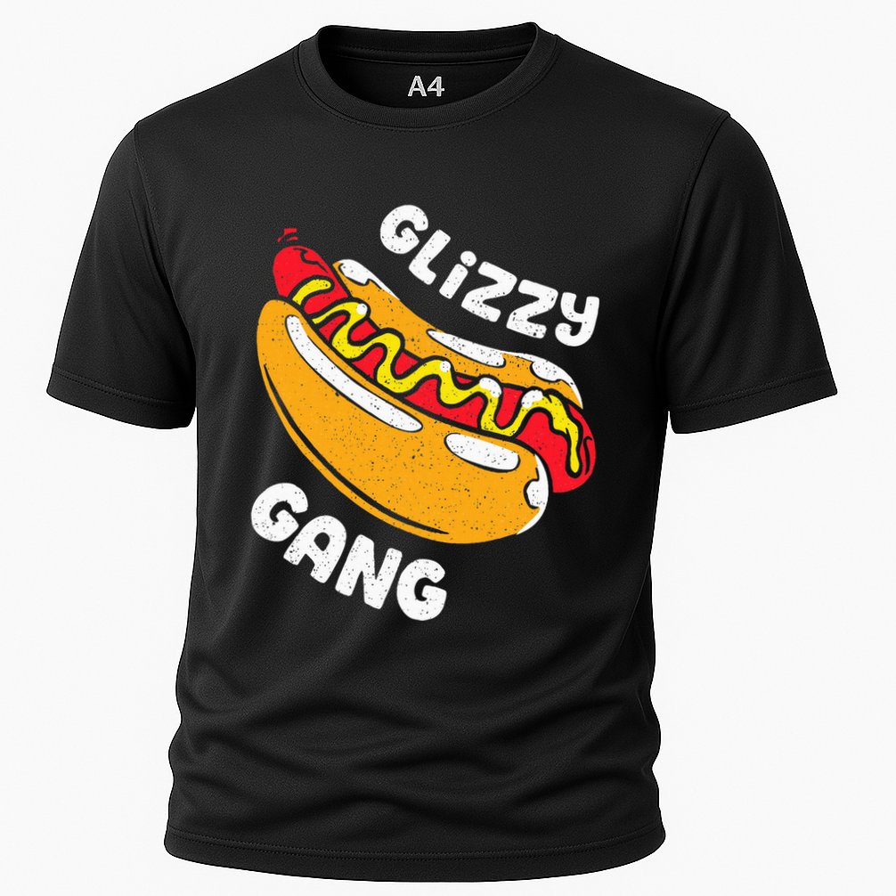 Glizzy Gang Funny Hot Dog Cooling Performance Crew T-Shirt