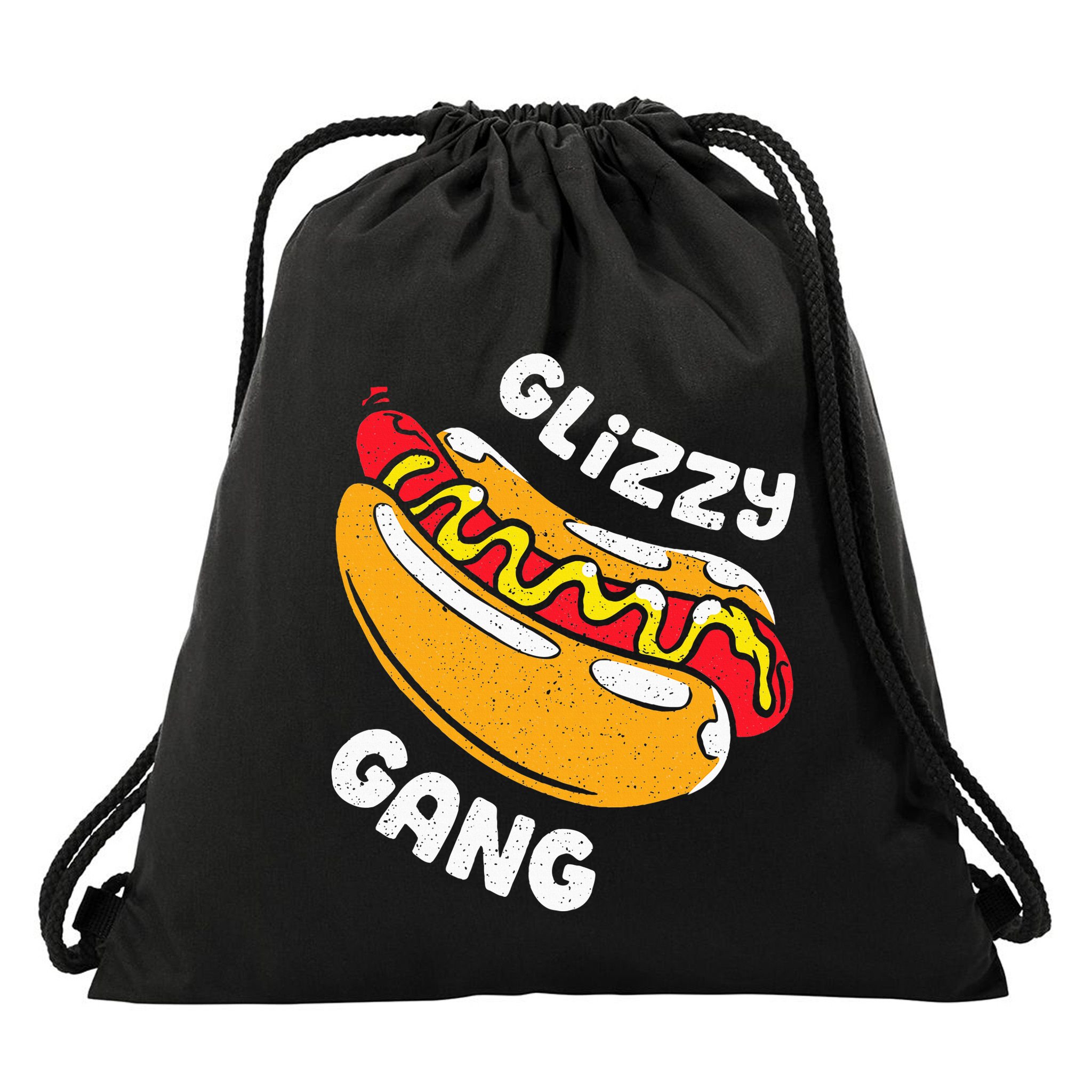 Glizzy Gang Funny Hot Dog Drawstring Bag