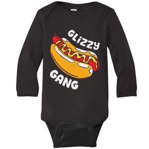 Glizzy Gang Funny Hot Dog Baby Long Sleeve Bodysuit