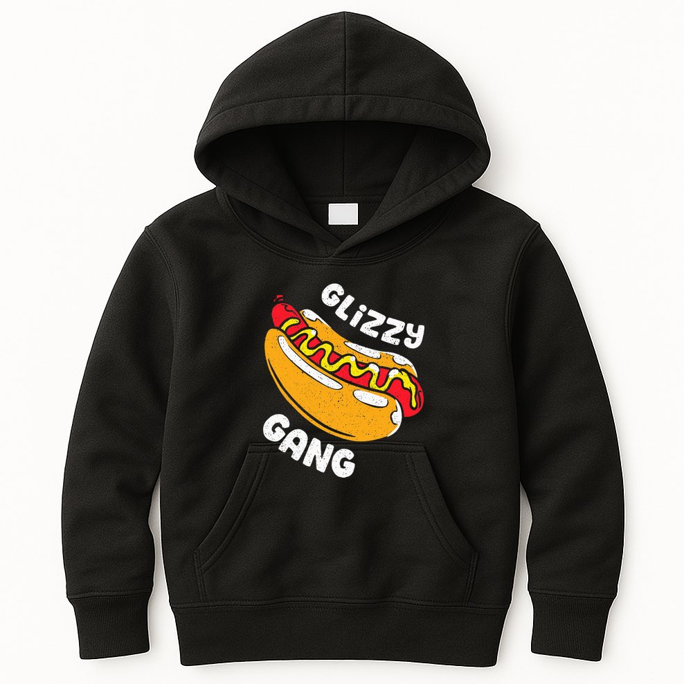 Glizzy Gang Funny Hot Dog Kids Hoodie
