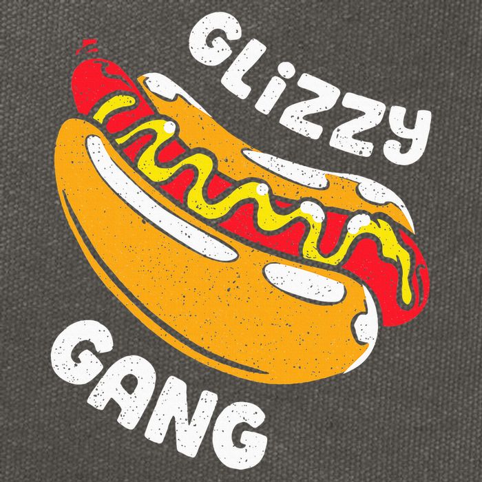 Glizzy Gang Funny Hot Dog Cotton Canvas Backpack